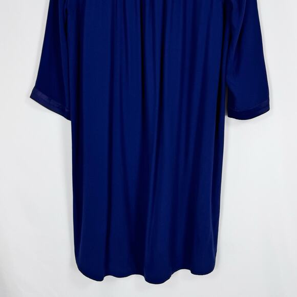 Johnny Was CALME Womens Embroidered Shift Dress Small Navy Blue - Picture 8 of 12